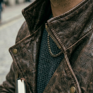 Men's Customized Classic <b>Long</b> Motor Jacket High Street Style Real Leather Handmade Cow Skin Top Layer High Quality - Product Image 6