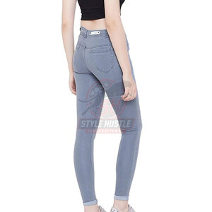 Pantalones vaqueros para mujer de tamaño personalizado, transpirables, para uso en exteriores, los más vendidos al por mayor, 100% algodón. - Product Image 4