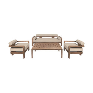 Modern <b>Sofa</b> Sets Outdoor Furniture <b>Sofa</b> Set Suit for Garden or Patio Use Teak Wood - Ciselia - Product Image 2