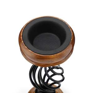 Quemador de incienso árabe de madera, Mabkhara con soporte de metal, quemador de incienso Oud, soporte tradicional de Bakhoor de Oriente Medio, decoración para el hogar - Product Image 2