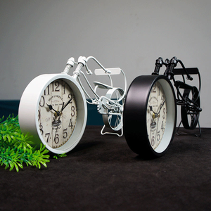 Hot Selling Custom Design Decorative Metal Bike Desktop <b>Clock</b>, Bicycle <b>Vintage</b> Design Antique Desk Table Alarm ClockAntique Luxu - Product Image 6