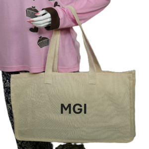 Customized <b>Foldable</b> Large Capacity Eco-Friendly Cotton Canvas Shopping Tote <b>Bag</b> Zipper Closure Multi-Style Design for Daily Use - Product Image 2