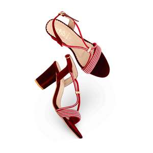 Sandalias de tacón de fantasía granate FN5819 - Product Image 1