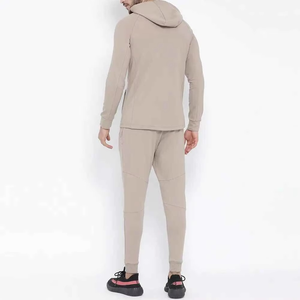 Survêtement décontracté pour homme de haute qualité personnalisé, 2 pièces, fermeture éclair intégrale, jogging, 100% coton, séchage rapide, à capuche - Product Image 4