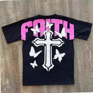 เสื้อยืดทรงบ็อกซี่ผ้าฝ้าย 100% สำหรับผู้ชาย สไตล์สตรีทแวร์ แขนสั้น พร้อมตัวเลือกออกแบบโลโก้ เสื้อยืดเปล่าสำหรับสกรีนลาย มีสินค้าในสต็อก - Product Image 2