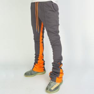 กางเกงวอร์มกางเกงสเวตเตอร์แบบซ้อนกันมีกระเป๋ากางเกงผู้ชายกันยับไม่ยับไม่ยับออกแบบโลโก้ได้ตามต้องการ - Product Image 2