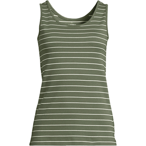 Débardeur Femme Rayé Vert Olive Col Rond Qualité Premium 2026 – Style Décontracté en Maille Respirante - Product Image 1
