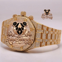 Montre de Luxe en Acier avec Moissanite et Cristaux, Élégante, Sertie de Pierres Brillantes, Montre-Bracelet de Collection