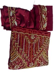 Conjunto de Dirac de Lujo para Novia Somalí - Elegante Chifón Bordado Floral Ligero y Ecológico de Manga Larga para Verano, Primavera y Otoño - Product Image 2