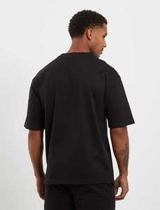 T-shirt classique pour homme, coupe ajustée, col rond, couleur noire unie, tissu respirant, manches courtes. - Product Image 4