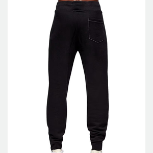 Pantalones Deportivos Negros de Algodón para Hombre, Cintura Elástica con Cordón, Estilo Casual con Bolsillos Laterales, para Otoño - Product Image 3