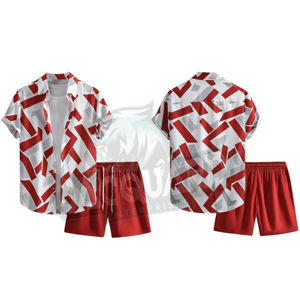 Ensemble tendance 2 pièces personnalisé décontracté d'été pour homme - T-shirt à manches courtes et short - Product Image 4