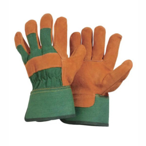 Gants de sécurité industriels de qualité supérieure en cuir de vachette jaune résistant à la chaleur, antidérapants, avec manchette de sécurité, taille 11 - Product Image 2