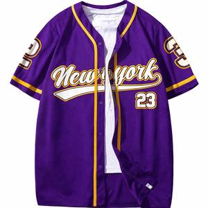 Camiseta de Béisbol con Rayas, Botones, Impresión por Sublimación, Logotipo del Equipo Personalizado, Nombre y Número, para Jóvenes y Adultos - Product Image 1