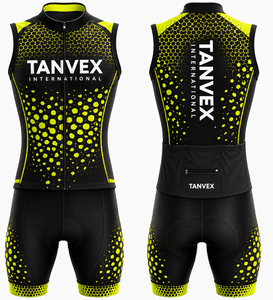Ensemble de maillots de cyclisme personnalisés écologiques TANVEX International pour hommes, respirant, en polyester, imprimé arc-en-ciel, unisexe adulte - Product Image 5