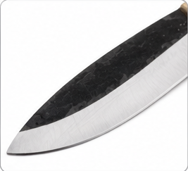 Couteau Viking Gotland à lame en acier à haute teneur en carbone forgé à la main, écologique, pour la chasse et le camping, avec manche en os et embouts en laiton - Product Image 2