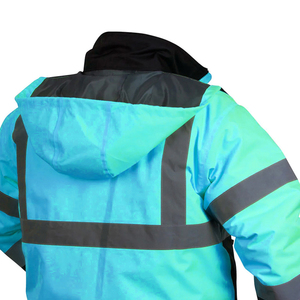 Veste de sécurité haute visibilité, vêtements de travail imperméables et coupe-vent, fournisseur de vestes de chantier, vente en gros, veste réfléchissante professionnelle - Product Image 3