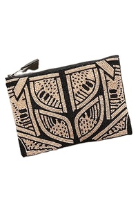 Trendy And Fancy Beaded Embroidery <b>Large</b> Pink Heart Mini Zipper <b>Bag</b> With Handcraft Beauty And Cute design From India - Product Image 2