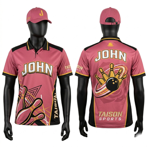 Women <b>bowling</b> jersey high quality 175 GSM polyester fabric moisture wicking brown black angular heat sublimation custom logo - Product Image 5