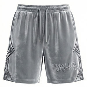 Pantalones Cortos de Diseñador para Hombre, Estilo Urbano, de Terciopelo, con Logotipo de Cristal, Moda de Verano, Estilo Americano y Europeo, Pantalones Cortos Maluza Ace Premium Fit Elite - Product Image 1