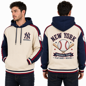 Sudadera con Capucha Estilo Béisbol Universitario Personalizada con Logotipo Bordado, Sudadera Urbana para Hombre, Proveedor Mayorista de Ropa Deportiva OEM - Product Image 1
