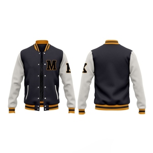 Chaquetas Varsity de Primavera para Eventos Escolares, Deportes, Moda, Estilo Universitario, Béisbol, Mangas de Lana, Cuerpo de Lana, Chaqueta Urbana - Product Image 3