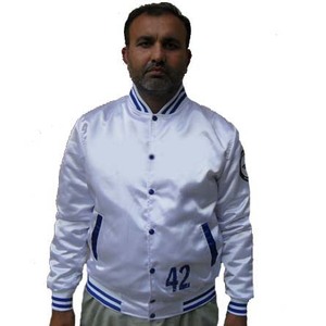 Custom Embroidery <b>Letter</b> Patches Vintage 3D Embroidery Satin Varsity <b>Jacket</b> High Quality 100% Polyester Quick Dry Custom <b>Men</b> - Product Image 1