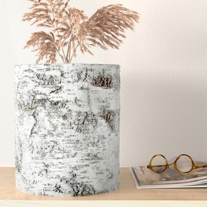 Jarrón cilíndrico de madera de sheesham blanqueada |   Diseño Contemporáneo Ecológico |   Artesanía al por Mayor |   Moradabad, India - Product Image 1