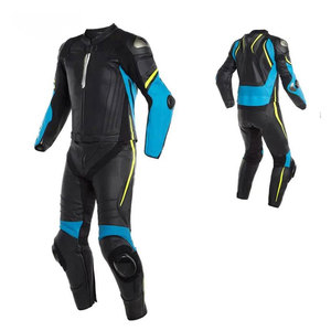 Traje de Motociclismo de Manga Larga para Hombre, Negro y Blanco, Transpirable, de Spandex y Nailon, de una Pieza, Equipo de Protección para Todas las Estaciones - Product Image 4