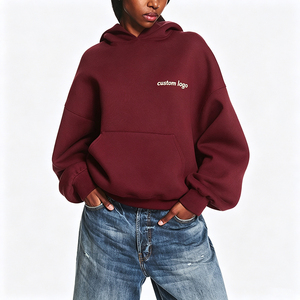 Sudadera Extra Grande para Mujer PHANTOM IMPEX, Logotipo Bordado, Bolsillo Delantero, Forro Polar de Algodón, Hombros Caídos, Transpirable, Forrada, Manga Larga - Product Image 1