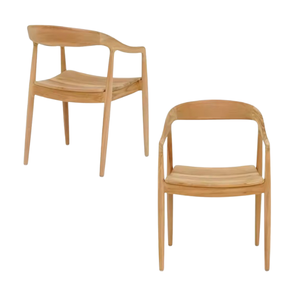 Chaise de salle à manger en teck avec bras chaise en bois pour salle à manger utiliser meilleure qualité en gros - Product Image 5