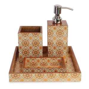 Nuevo Dispensador de Resina Ecológico, Juego de Baño de Cuatro Piezas, Diseño Moderno, Productos Más Vendidos - Product Image 5