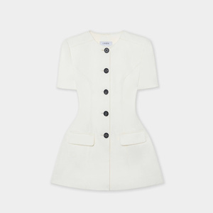 Blazer Elegante con Peplum para Mujer, Chaqueta Estructurada con Cintura Ajustada, Corte Entallado, Estilo Minimalista Chic - Product Image 1