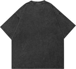 T-shirts pour hommes en coton 100% de haute qualité, effet délavé, impression personnalisée, séchage rapide, manches courtes, fabrication OEM. - Product Image 3