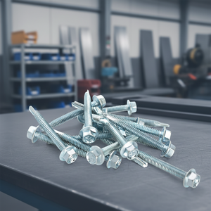 Vis autoperceuses à tête hexagonale PDC (métriques/pouces) zinguées classe 8, haute résistance, résistantes à la corrosion, filetage standard, en acier au carbone - Product Image 1