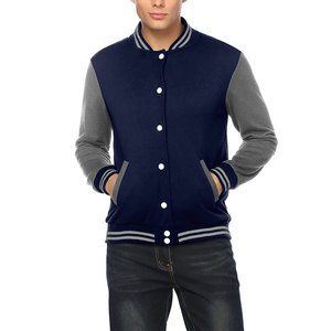 Chaqueta Varsity de Alto Rendimiento para Hombre con Cuello Alto y Mangas de Cuero Premium, Proveedor de Abrigos de Moda - Product Image 1