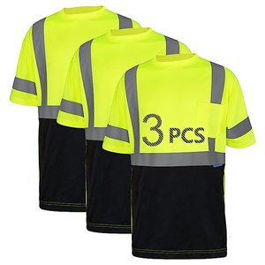 เสื้อยืดเพื่อความปลอดภัยแบบสั่งทำและขายส่งที่เป็นมิตรกับสิ่งแวดล้อม ผลิตจากโพลีเอสเตอร์ 100% พร้อมอุปกรณ์และชุดป้องกันเพื่อความปลอดภัย - Product Image 1