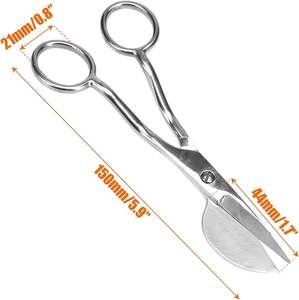 Tijeras con mango curvado doblemente plegado tipo pico de pato, aprobadas por ISO, para bordado, tela, arte y manualidades. - Product Image 2