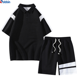 Conjunto Corto Personalizado para Hombre, Camisetas Polo Holgadas de Verano de Alta Calidad, Traje Deportivo Informal con Parches, Conjunto Deportivo para Correr de Manga Corta - Product Image 1