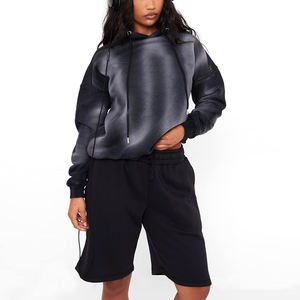 Nouvelle Collection 2026 – Sweat à Capuche Femme Grande Taille Imprimé Effet Délavé Respirant avec Logo Personnalisé sur le Devant 100% Coton - Product Image 1