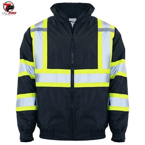 <b>Mens</b> Hi Visibility Safety <b>Jacket</b> <b>Reflective</b> Workwear Waterproof Hooded Industrial Warning Uniform OEM Custom Logo - Product Image 5