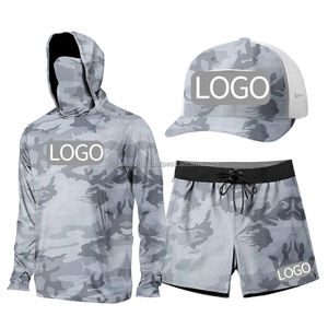 Sudadera con Capucha de Pesca de Secado Rápido, Transpirable, Impermeable, de Talla Grande, con Diseño Personalizado y Máscara, Ropa de Pesca - Product Image 1