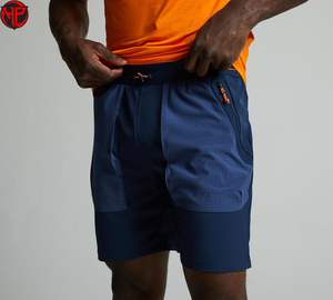 Wholesale Custom Double-Layered Lightweight <b>Compression</b> Windbreaker <b>Shorts</b> Quick Dry Breathable Active Wear <b>Shorts</b> - Product Image 2