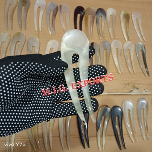 Buffalo Natural Horn <b>Pin</b> or Stick or Hair fork light brown color A horn hair <b>pin</b> (or hair fork) is a sustainable, durable access - Product Image 4