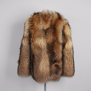 Nouveau manteau en fausse fourrure tendance pour homme, mélange de cachemire camel avec col en fourrure de renard - Product Image 1