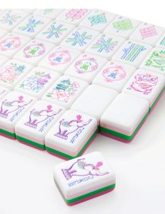 Fichas de Mahjong Acrílicas Grabadas OEM, Cualquier Tamaño y Color, Personalizables, Juego de Mesa de Mahjong Vintage de Triple Capa - Product Image 4