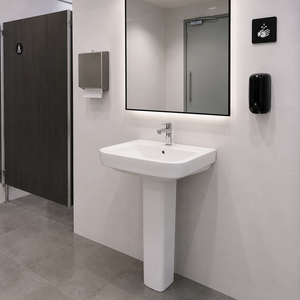 Lavabo sur pied carré moderne Osis Plus, écologique, avec garantie de 5 ans pour les cafés et restaurants - Product Image 6