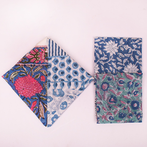 Bandana 100 % coton multicolore, style rétro doux, fait main, imprimé au bloc, bracelet, accessoires unisexes d'extérieur, mouchoirs - Product Image 3