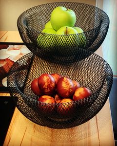 Modern Stainless Steel Wire Fruit <b>Basket</b> Round Metal Storage Bowl for Kitchen Dining <b>Table</b> Countertop Organizer - Product Image 6