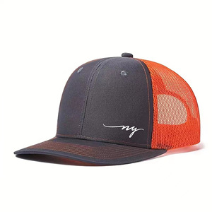 Casquette de camionneur à logo brodé personnalisée Options de couleur personnalisées Dos en maille réglable pour tenue décontractée Hip Hop pour l'extérieur - Product Image 4